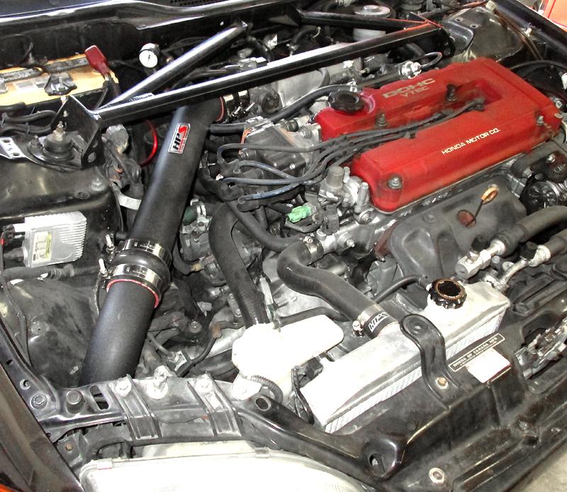 HPS Cold Air Intake Kit 1992-1995 Honda Civic SOHC D Series DOHC B Series, Converts to Shortram, Red