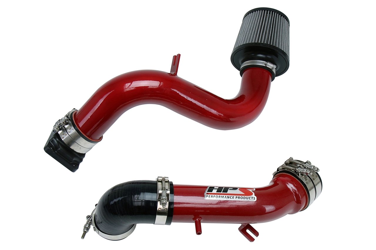 HPS Cold Air Intake Kit 2001-2003 Chrysler Sebring LXi 3.0L V6, Converts to Shortram, Red