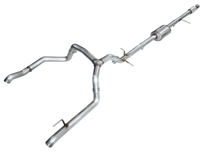 AWE Tuning AWE 4th Gen GM 1500 5.3L 0FG Catback Split Rear Exit (w/ Bumper Cutouts) - OE Tips 3015-31200