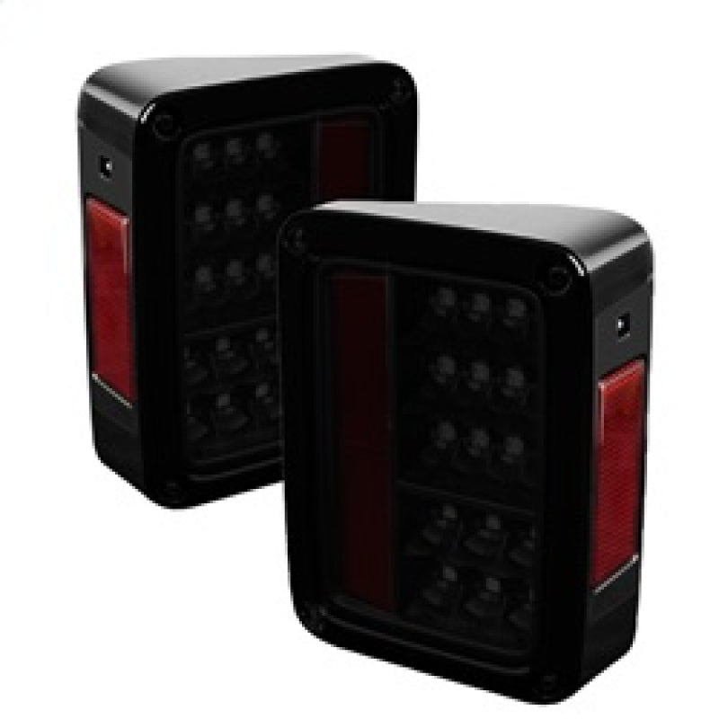Spyder Jeep Wrangler 07-15 LED Tail Lights Black Smoke ALT-YD-JWA07-LED-BSM 5079978