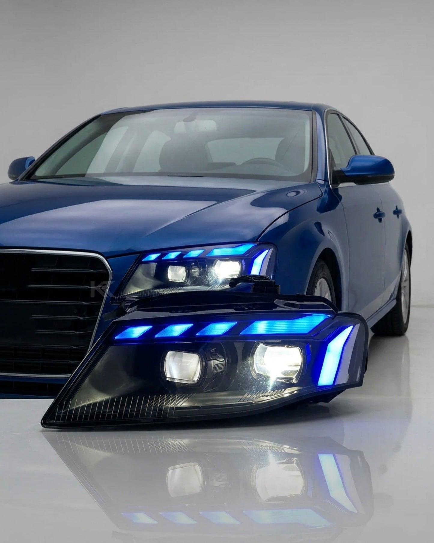 Audi A4 RS Style LED Headlight Assembly with Daytime Running Lights 2008 - 2012