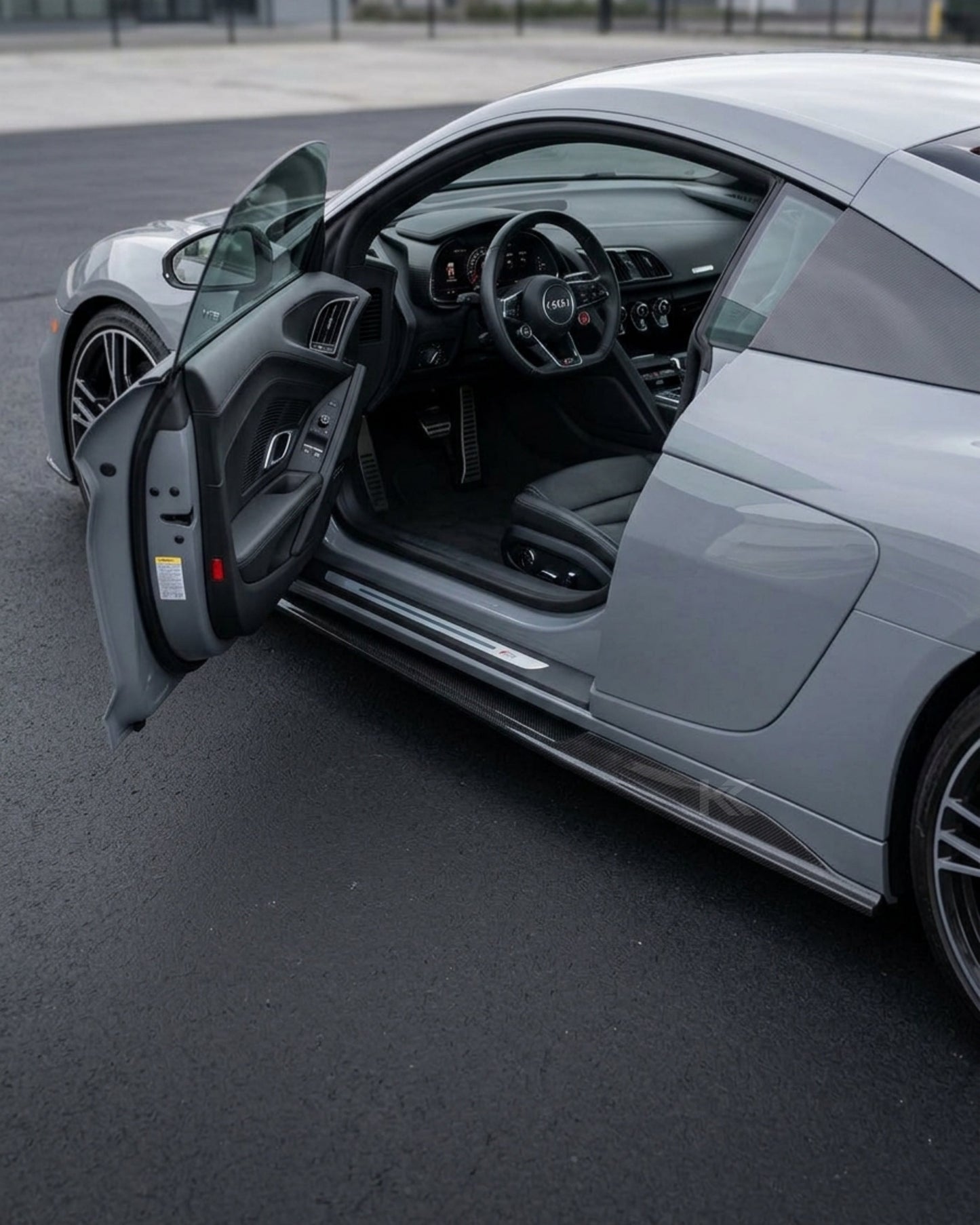2019–2023 Audi R8 V10 Coupe Side Skirt Extensions – Prepreg Dry Carbon Fiber