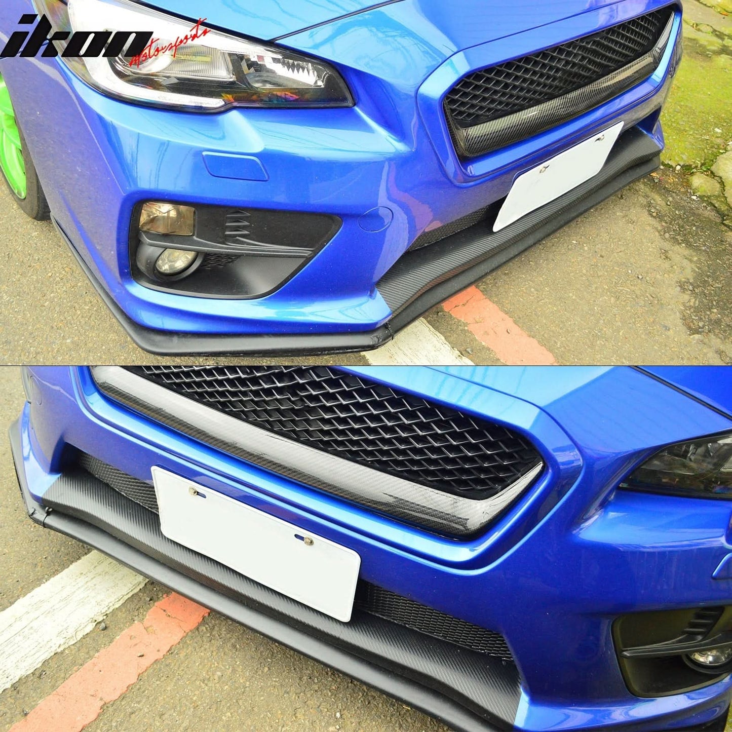 2015-2017 Subaru WRX STI Front Grille Garnish Cover Carbon Fiber