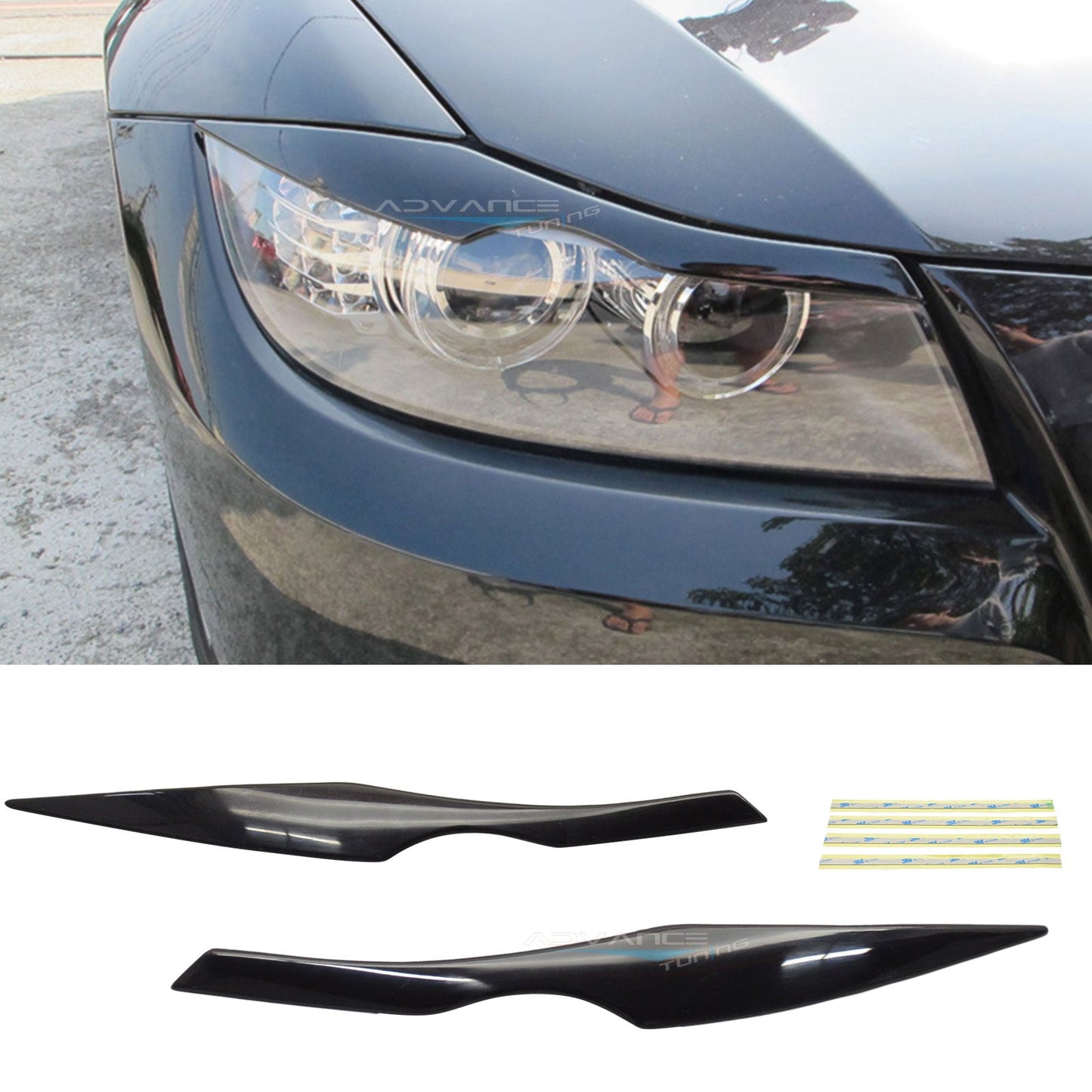 2006-2011 BMW E90 3 Series Sedan Front Eyelid Eyebrow ABS