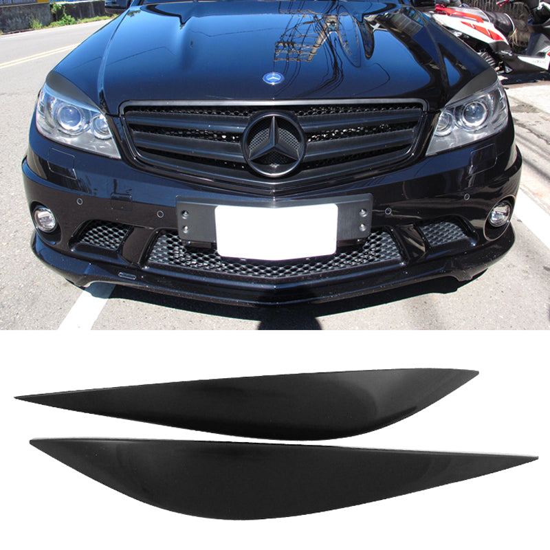 2008-2011 Mercedes-Benz W204 C Class Front Headlight Eyebrow Eyelid