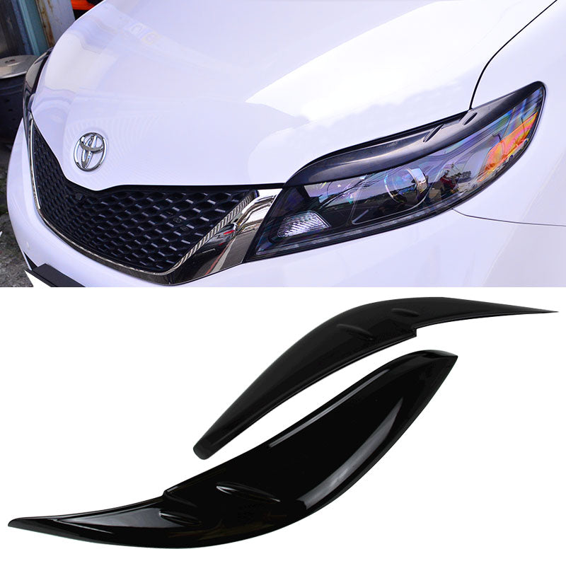 2011-2017 Toyota Sienna Headlight Eyelids Eyebrows Cover ABS