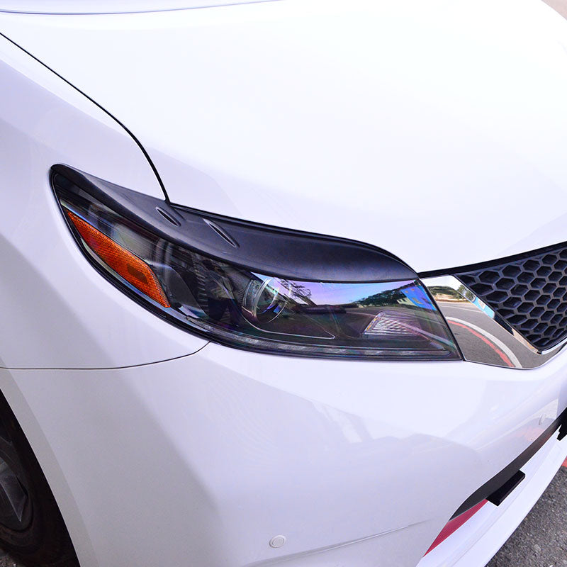 2011-2017 Toyota Sienna Headlight Eyelids Eyebrows Cover ABS