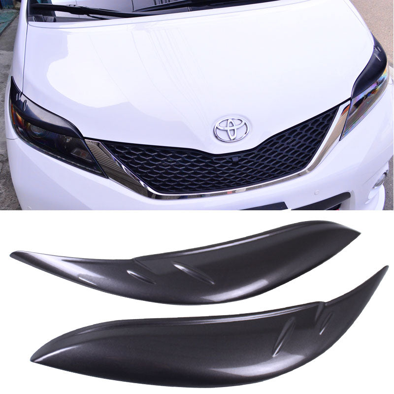 2011-2017 Toyota Sienna Headlight Eyelids Eyebrows Cover ABS