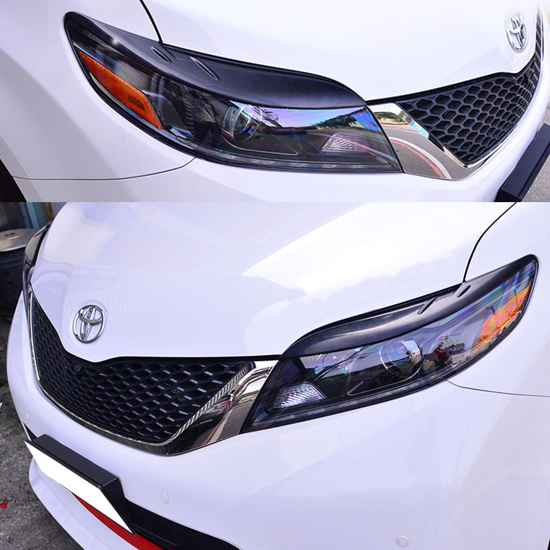 2011-2017 Toyota Sienna Headlight Eyelids Eyebrows Cover ABS