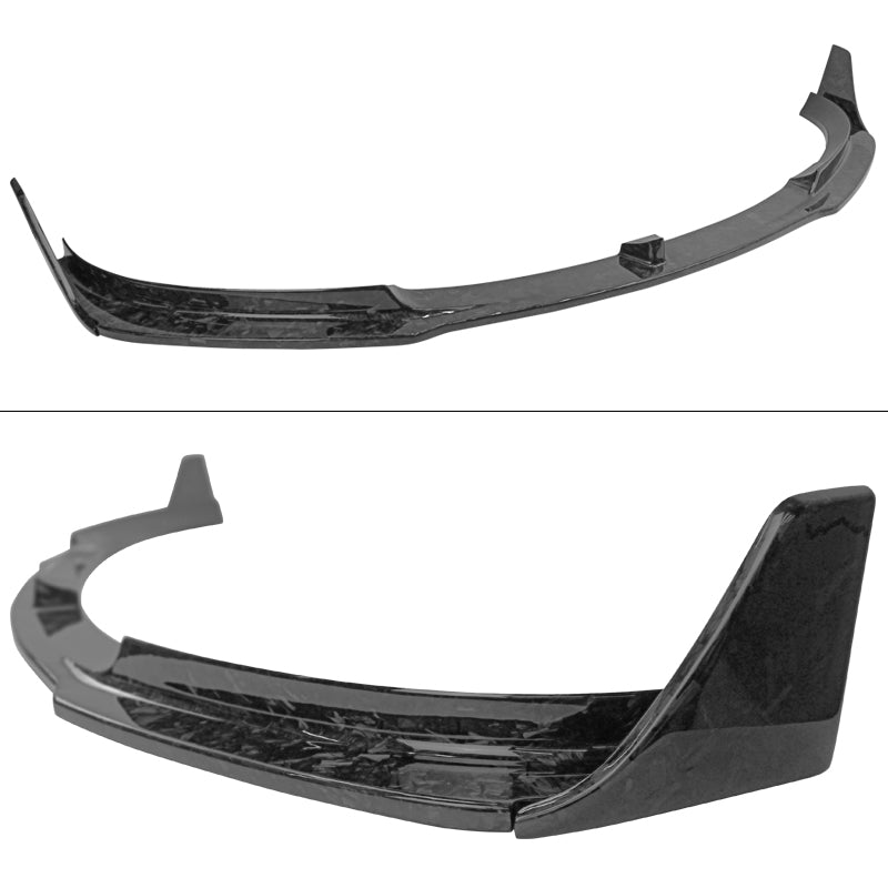 2017-2023 Tesla Model 3 V Front Bumper Lip 3PC - Forged Carbon Fiber