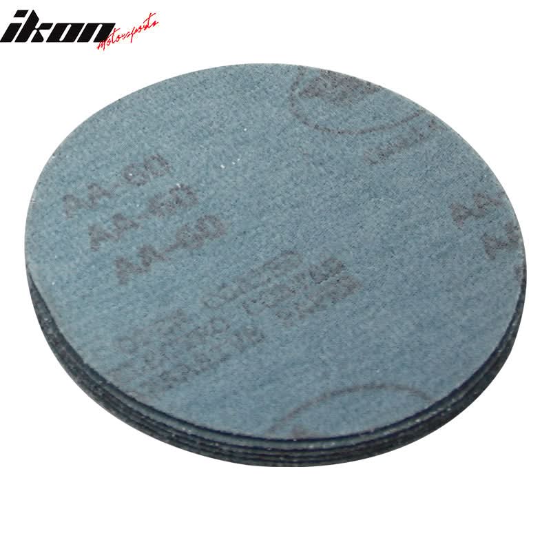 100PC 5in 127mm 60 Grit Auto Sanding Disc Sandpaper Sheets Sand Paper