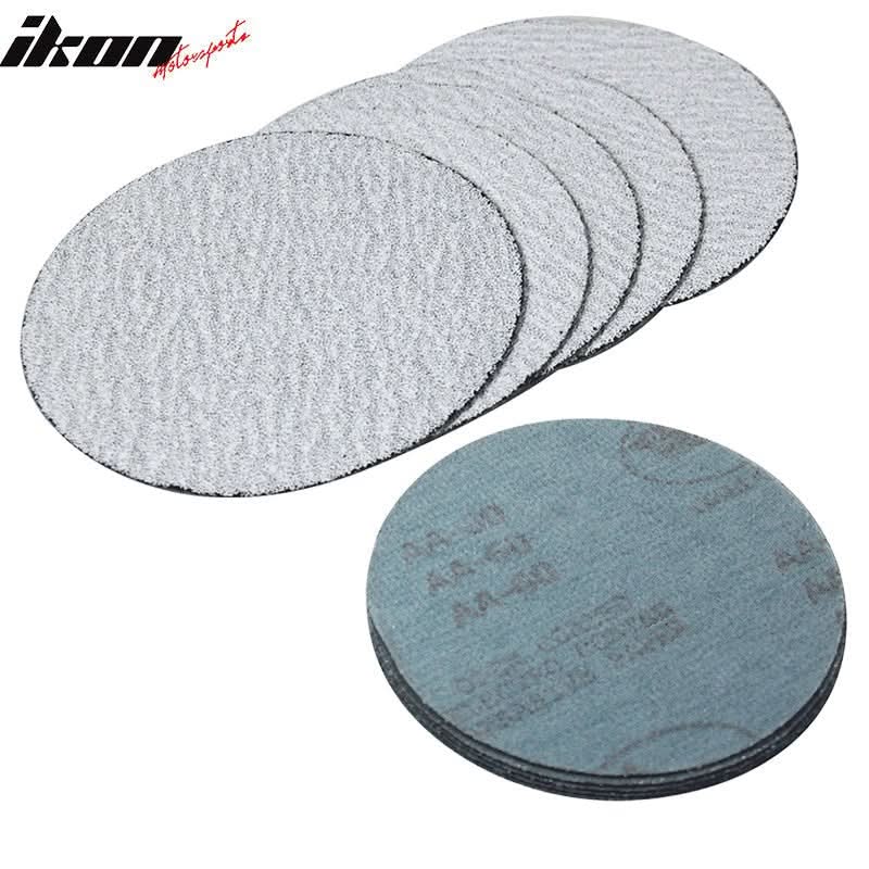 10PC 5in 127mm 60 Grit Auto Sanding Disc Sandpaper Sheets Sand Paper