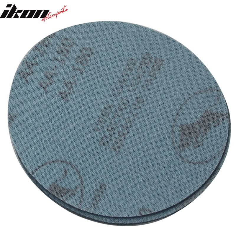 50PC 5in 127mm 180 Grit Auto Sanding Disc Sandpaper Sheets Sand Paper
