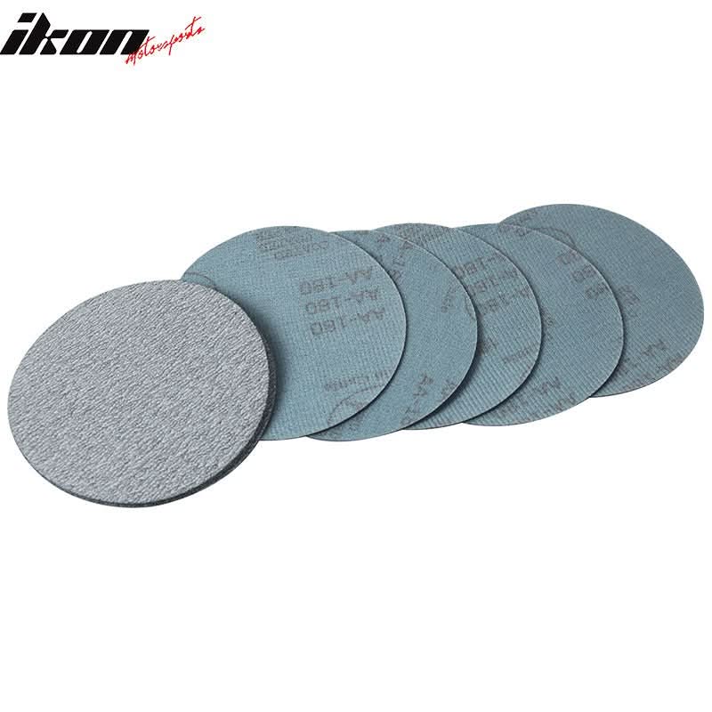 10PC 5in 127mm 180 Grit Auto Sanding Disc Sandpaper Sheets Sand Paper