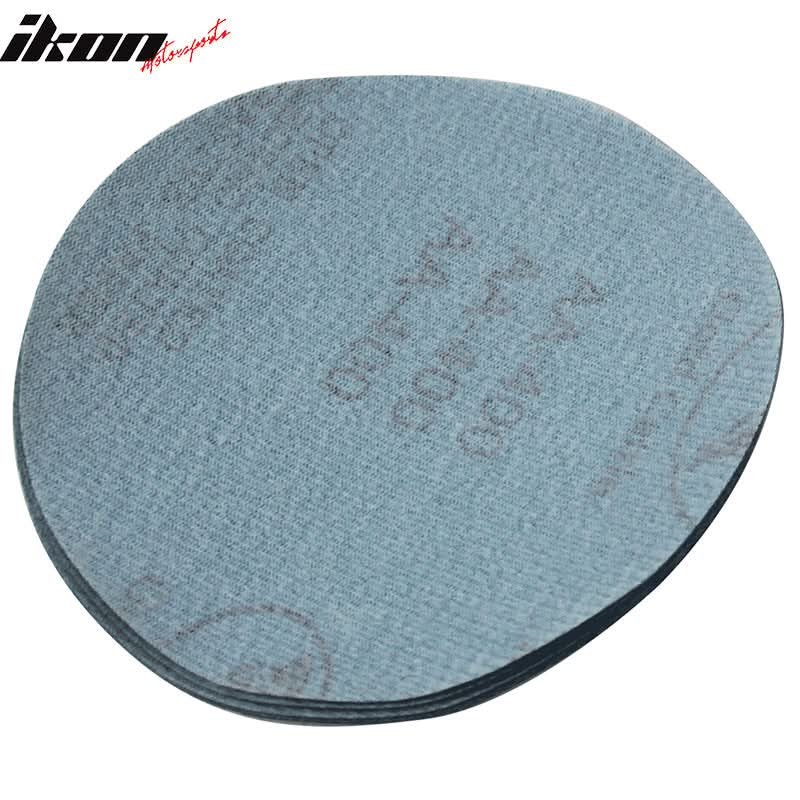 50PC 5in 127mm 400 Grit Auto Sanding Disc Sandpaper Sheets Sand Paper