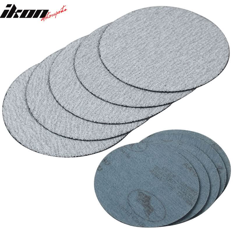50PC 5in 127mm 100 Grit Auto Sanding Disc Sandpaper Sheets Sand Paper