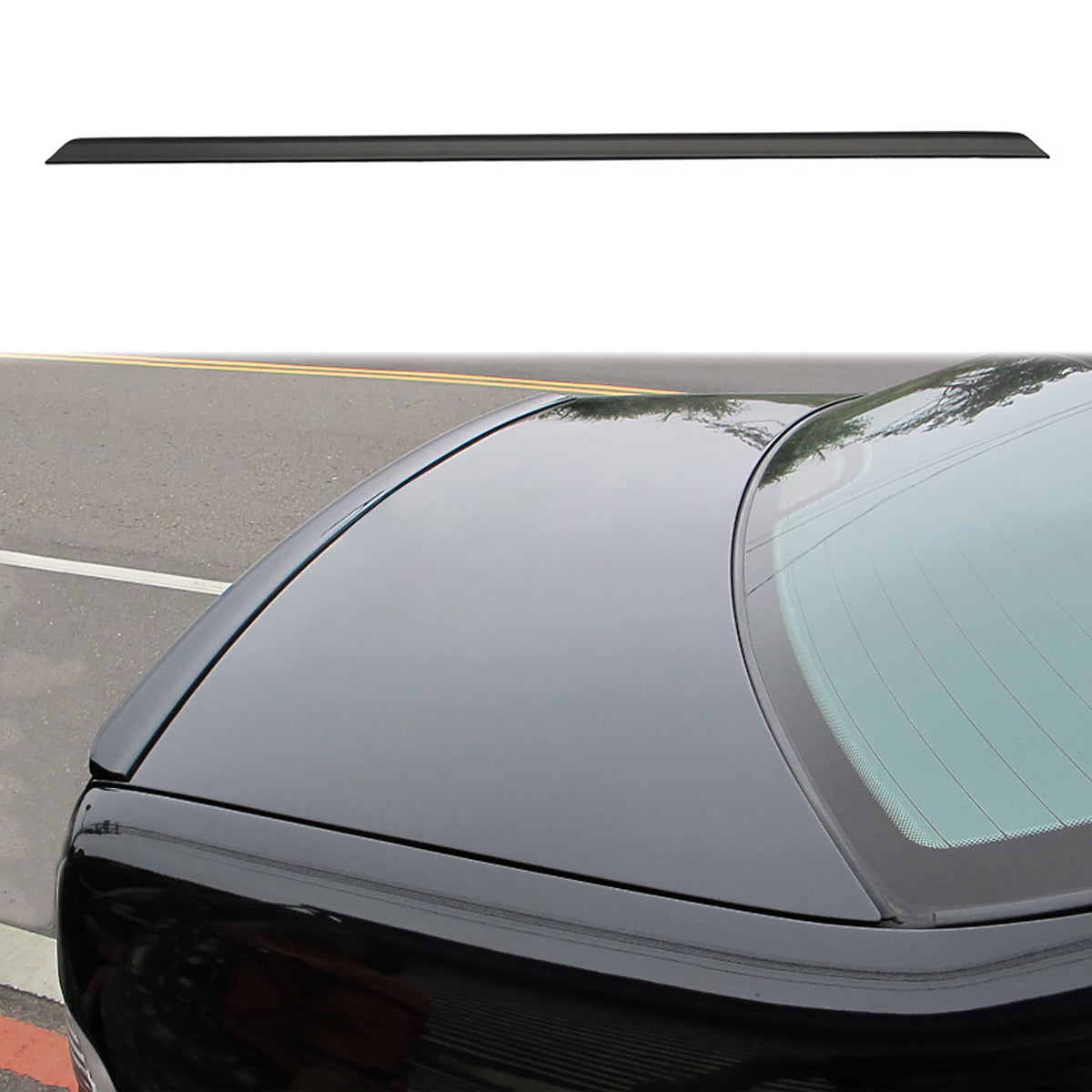 1995-2000 Chrysler Stratus BJ PV Style Black Rear Trunk Spoiler PUF