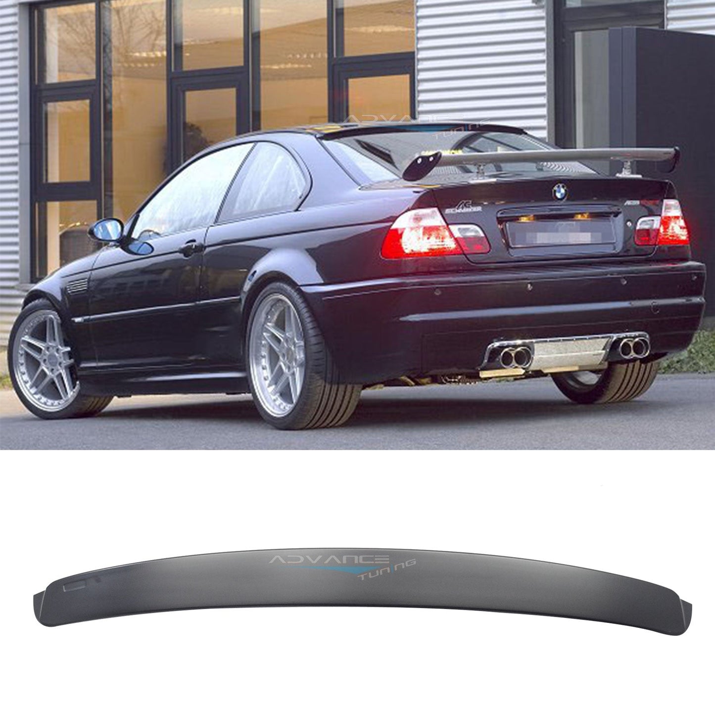 1999-2005 BMW E46 3 Series M3 2-Door AC Style Rear Roof Spoiler ABS