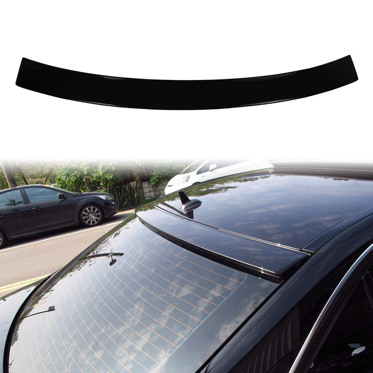 2008-2014 Mercedes Benz C-Class 4Door OE Style Rear Roof Spoiler ABS