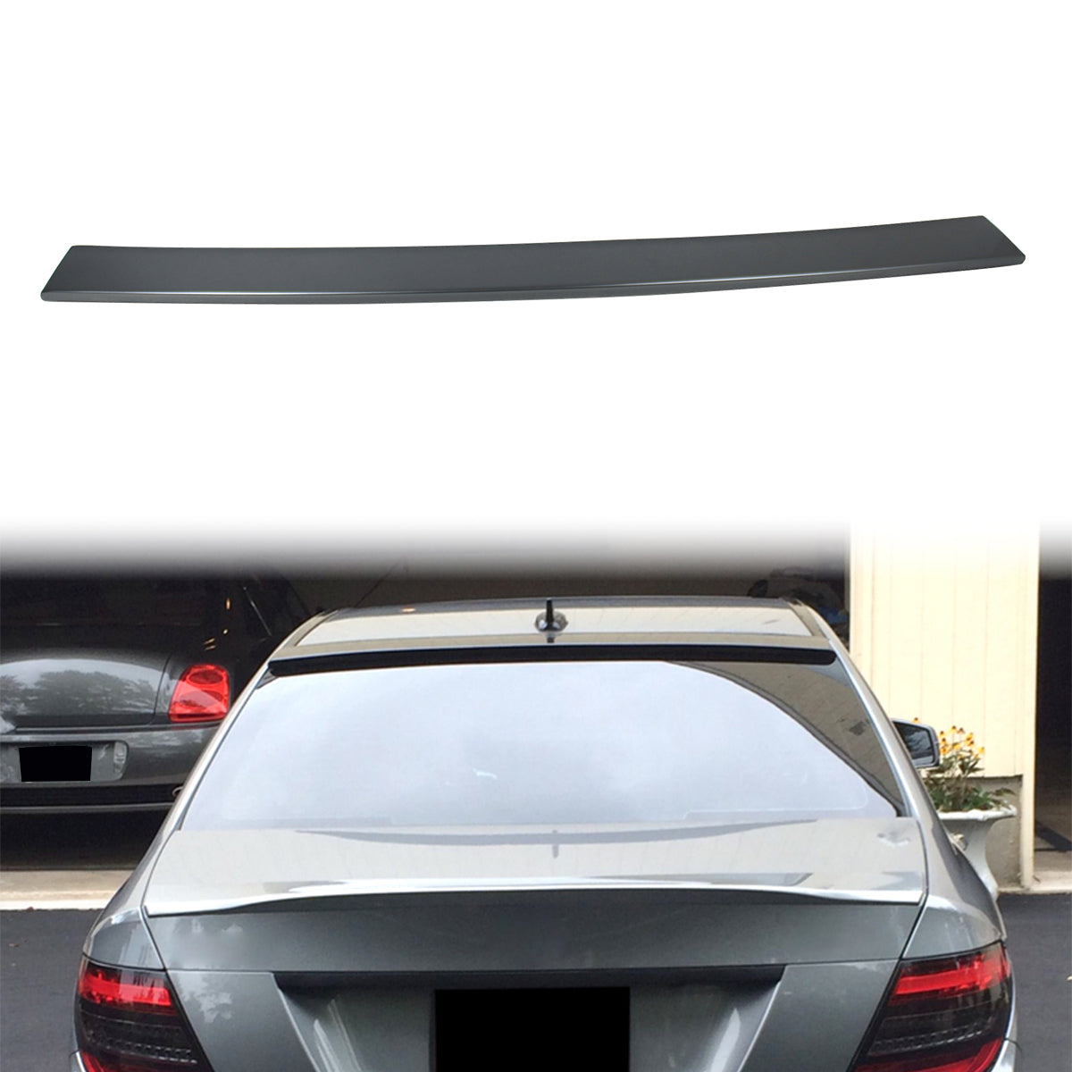 2008-2014 Mercedes Benz C-Class 4Door OE Style Rear Roof Spoiler ABS