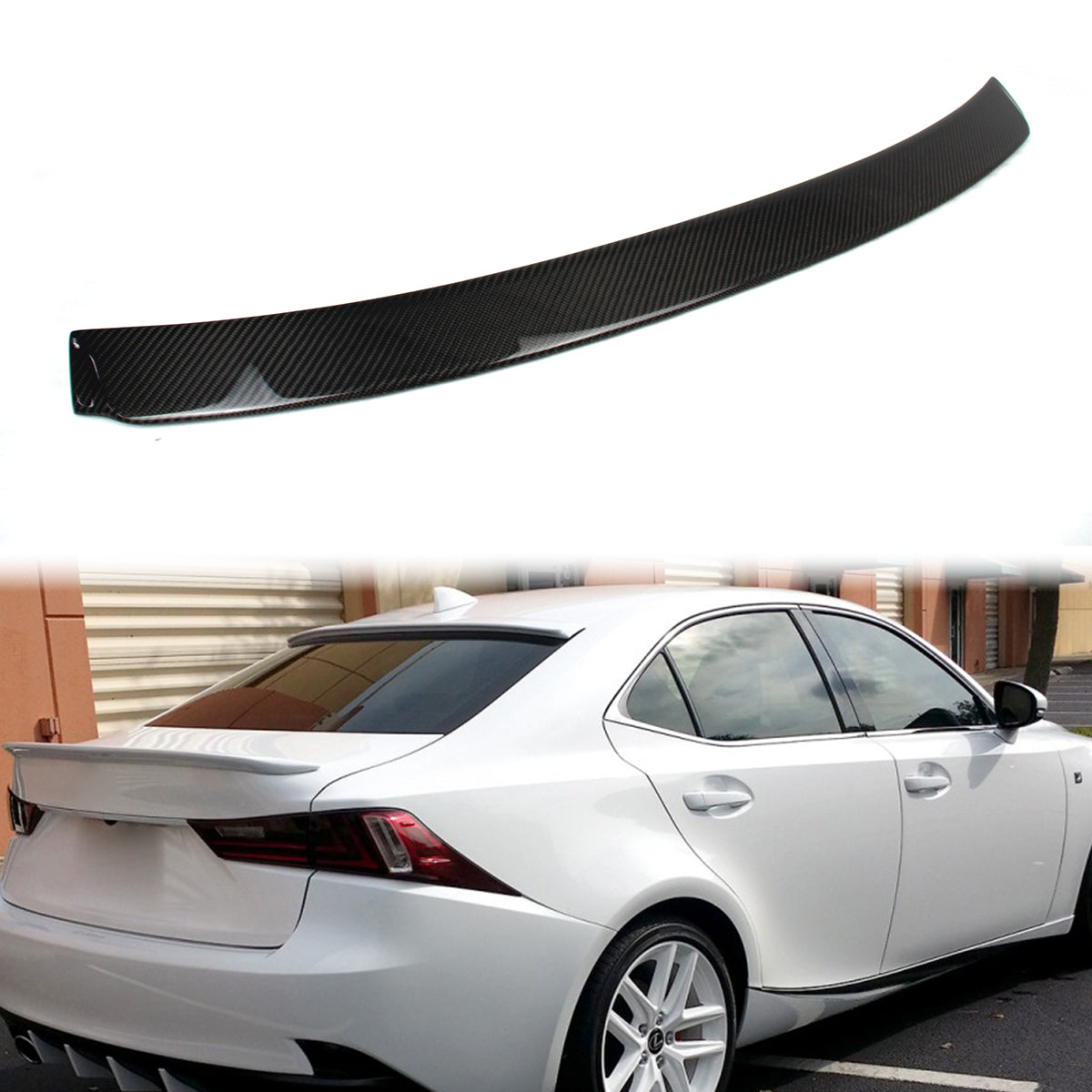 2014-2020 Lexus IS250 IS350 IKON Style Roof Spoiler Carbon Fiber