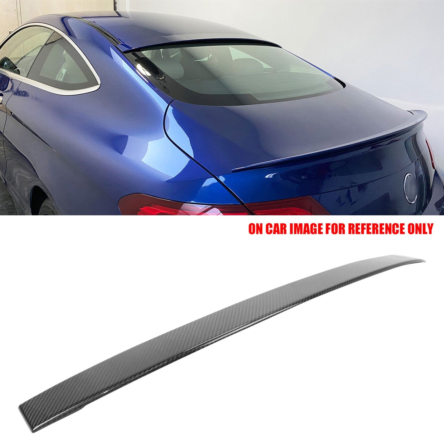 15-21 Benz W205 C-Class Coupe Roof Spoiler OE Style Carbon Fiber Wing