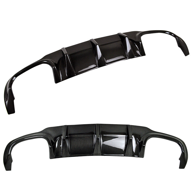 2012-2014 Benz C-Class W204 LCI Rear Lip Diffuser Carbon Fiber