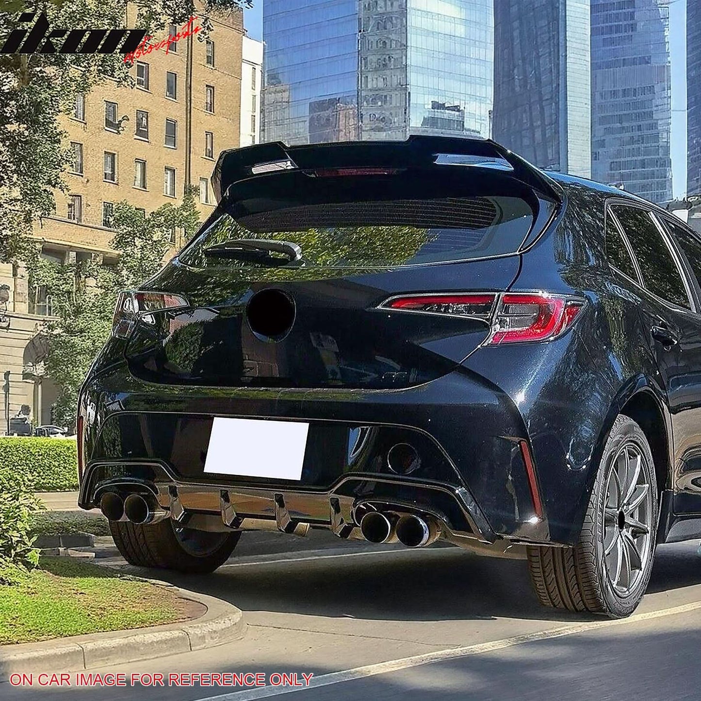 2019-2022 Toyota Corolla 5DR Rear Lip Diffuser Aprons Muffler Tip ABS