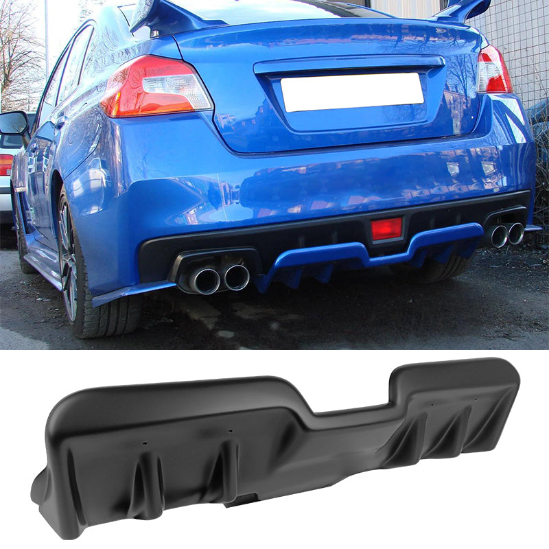 2015-2021 Subaru WRX STI H Style Matte Black Rear Bumper Lip Diffuser