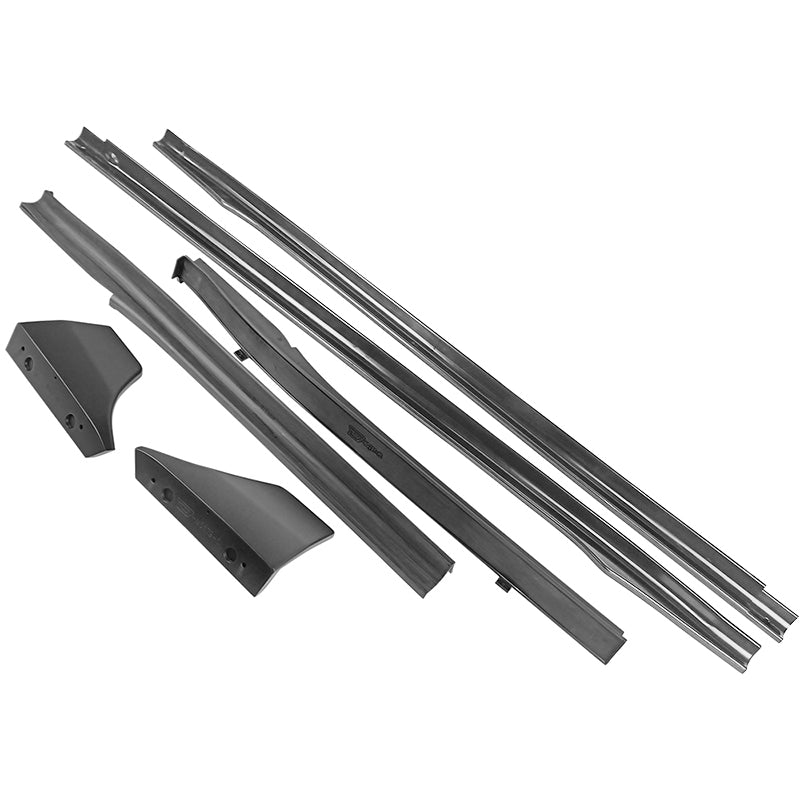 2017-2023 Tesla Model 3 V Style Unpainted Side Skirts Extension 6PC PP