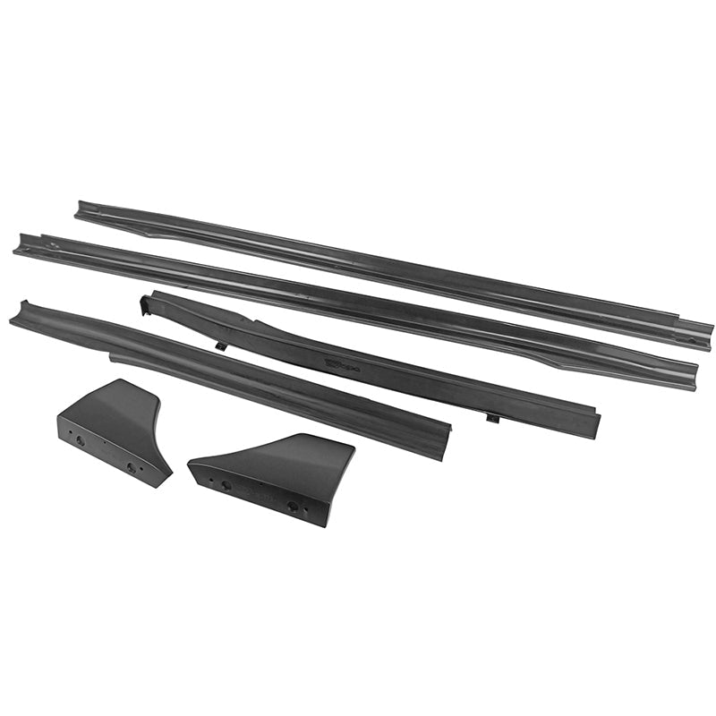 2017-2023 Tesla Model 3 V Style Unpainted Side Skirts Extension 6PC PP
