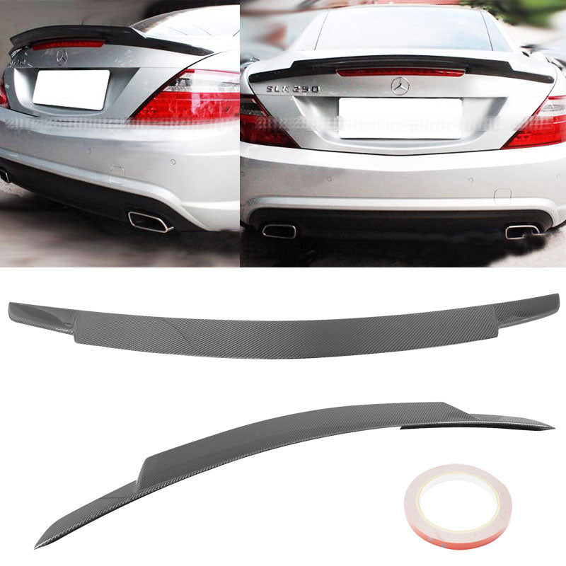 2011-2016 Benz SLK R172 Convertible V Style Carbon Fiber Trunk Spoiler