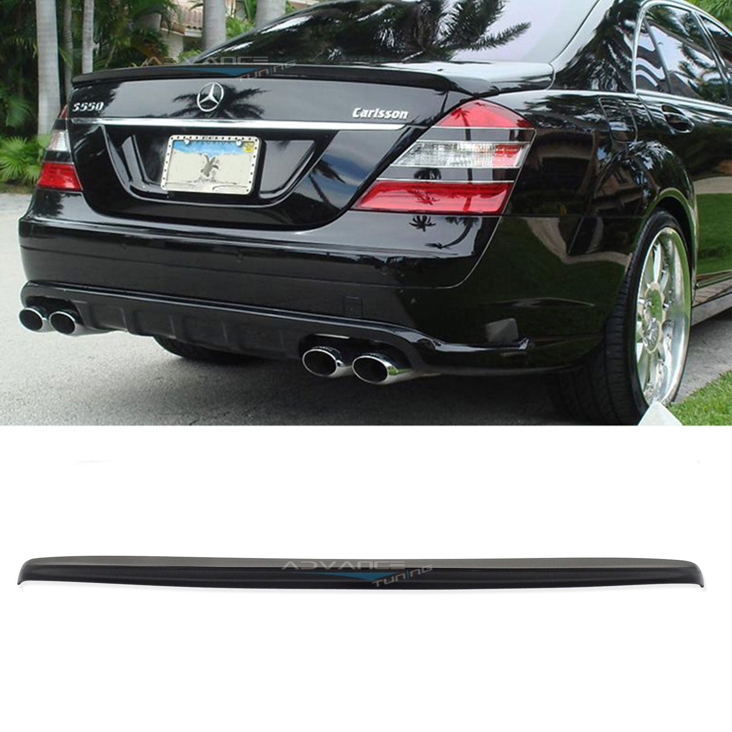 2007-2013 Benz S-Class W221 4Door AMG Style Rear Trunk Spoiler ABS