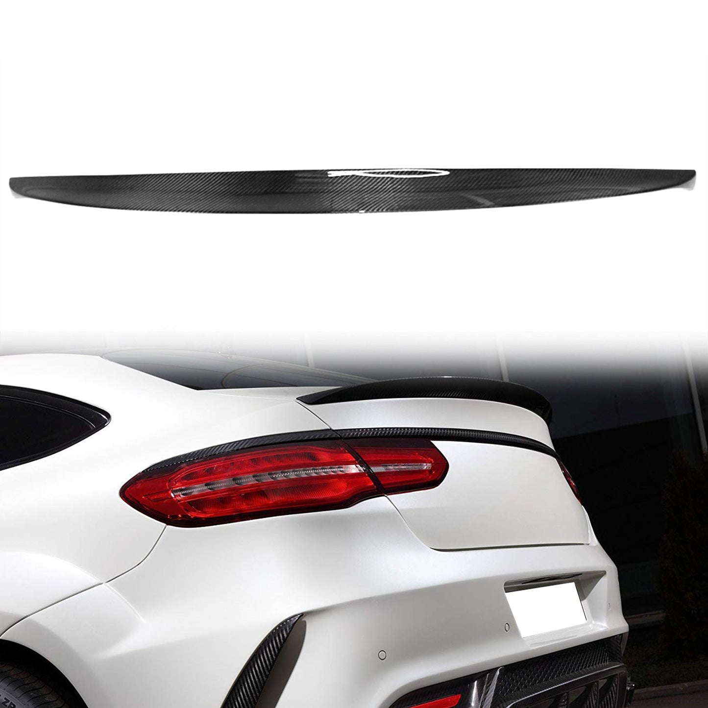 2016-2019 Benz GLE Class C292 Coupe IKON Carbon Fiber CF Trunk Spoiler