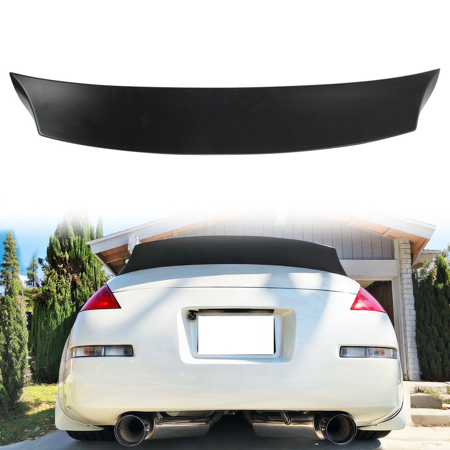 2003-2009 Nissan 350Z Z33 V Style Rear Trunk Spoiler Wing Tail Lip ABS
