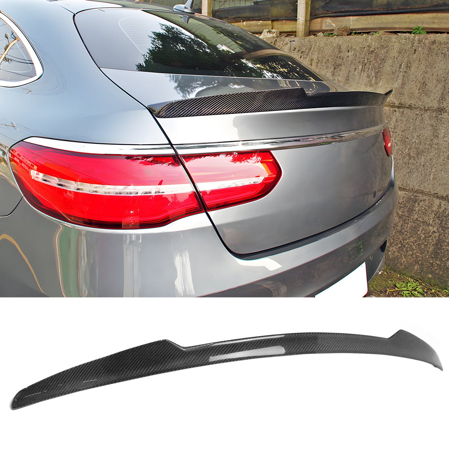 2016-2019 Benz C292 GLE-Class Coupe Trunk Spoiler V Style Carbon Fiber