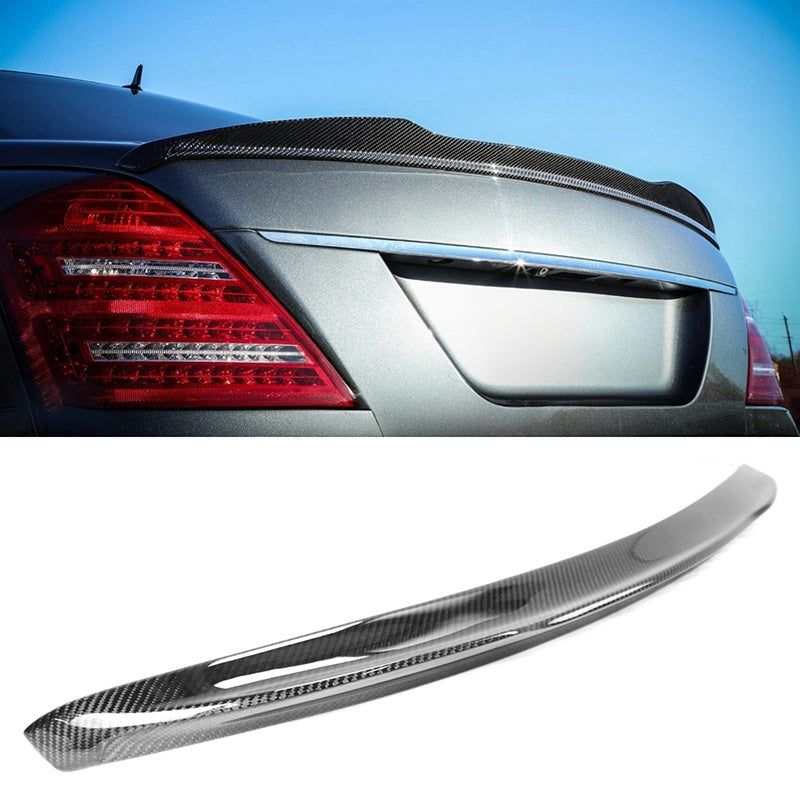 2007-2013 Benz W221 S-Class Trunk Spoiler V Style Carbon Fiber Wing