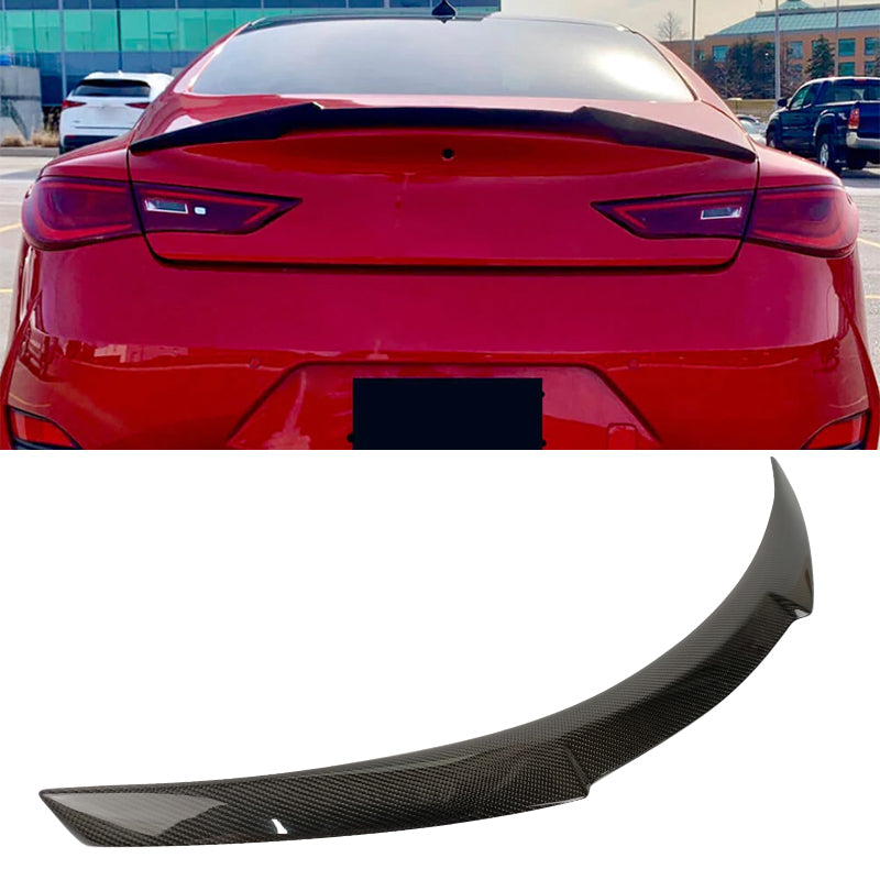 2017-2022 Infiniti Q60 CV37 Trunk Spoiler M4 Style Carbon Fiber Wing