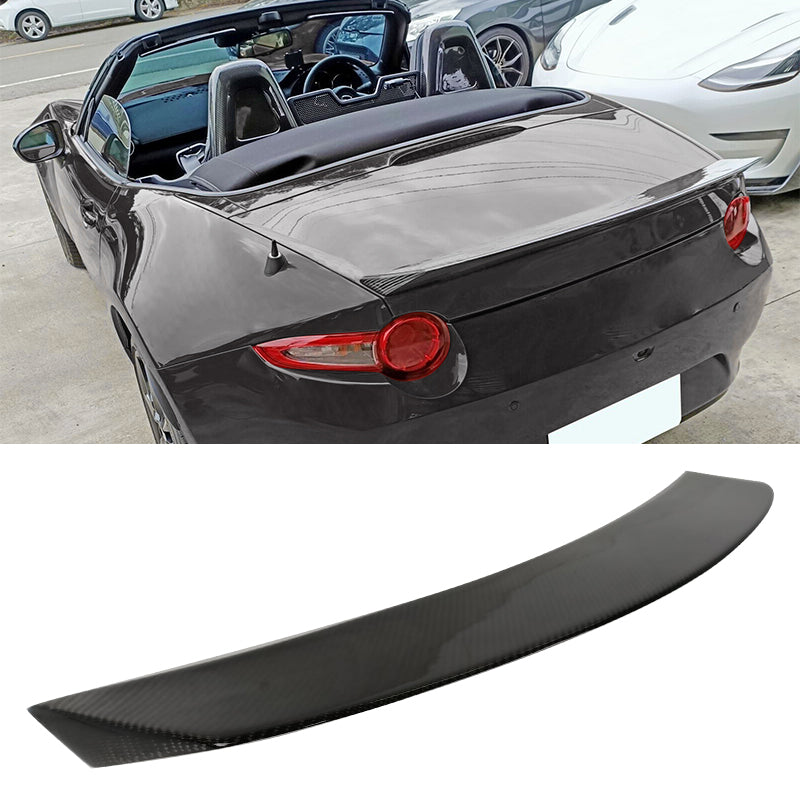 2016-2025 Mazda MX-5 Miata ND 4th Trunk Spoiler V Style Carbon Fiber