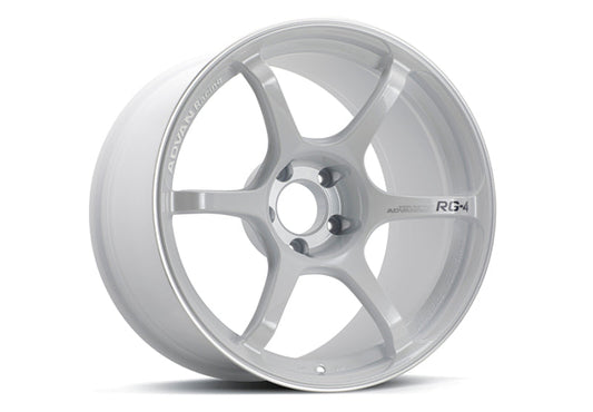 Advan RG-4 18x9.5 +35 5-114.3 Racing White Metallic & Ring Wheel YA48J35EWMR