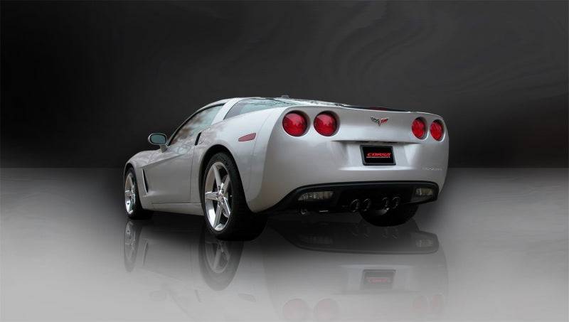 Corsa Performance 09-13 Chevrolet Corvette C6 6.2L V8 Black Sport Axle-Back Exhaust