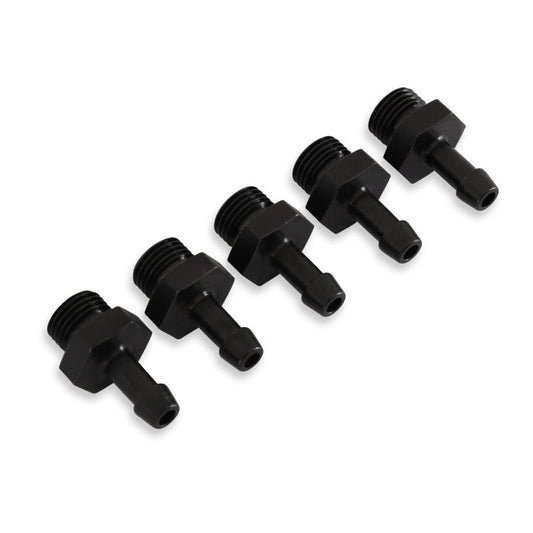 AEM Adjustable Fuel Pressure Regulator Barb Fitting -6 (9/16in-18) to 7mm - 5 Pack 25-393