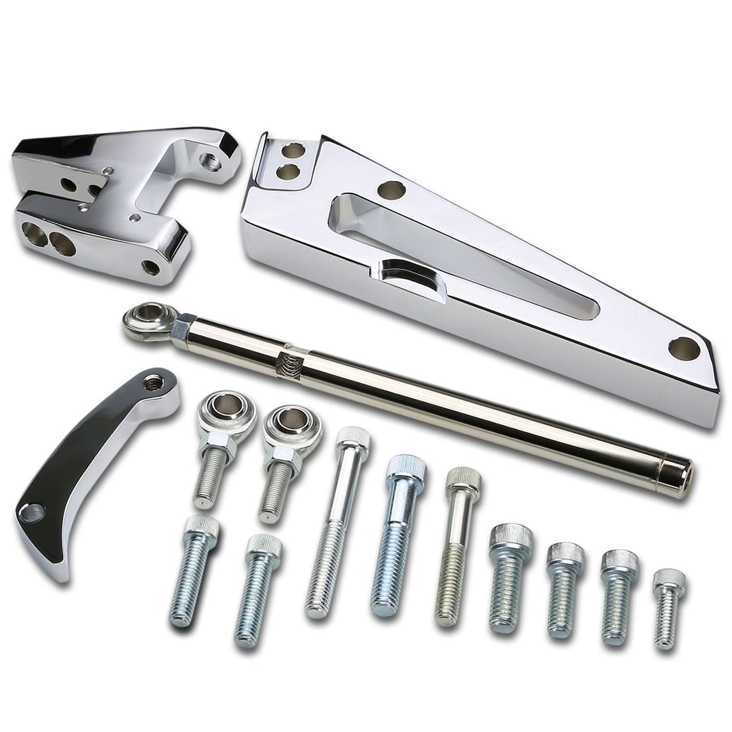 Chevrolet BBC Short Water Pump Alternator Bracket Set - Chrome