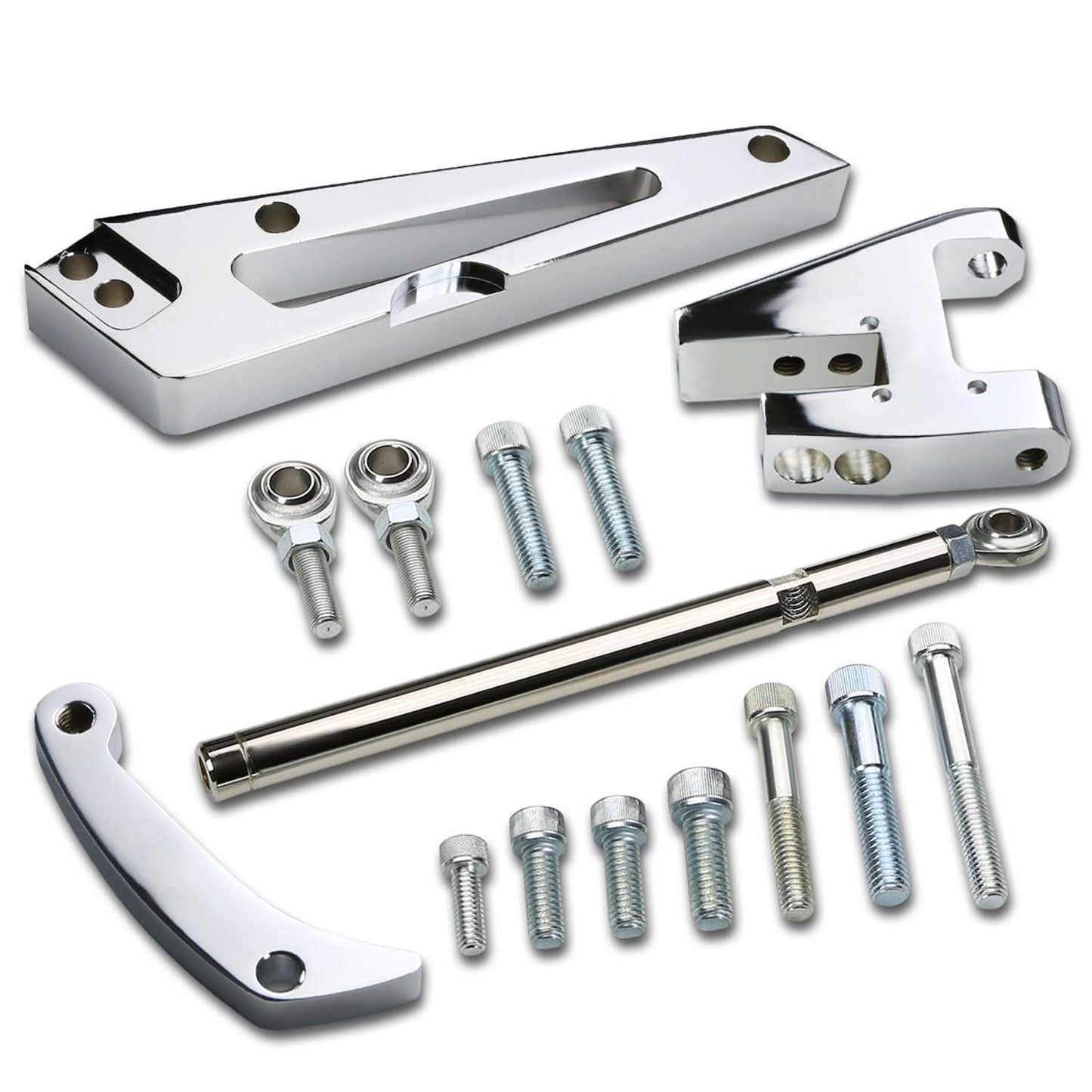 Chevrolet BBC Short Water Pump Alternator Bracket Set - Chrome