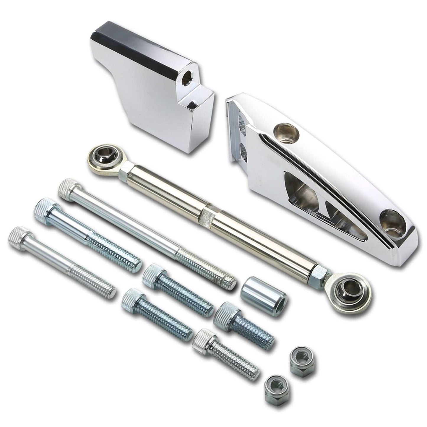 58-99 Chevrolet SBC A/C Bracket Set Short Water Pump Polished Aluminum