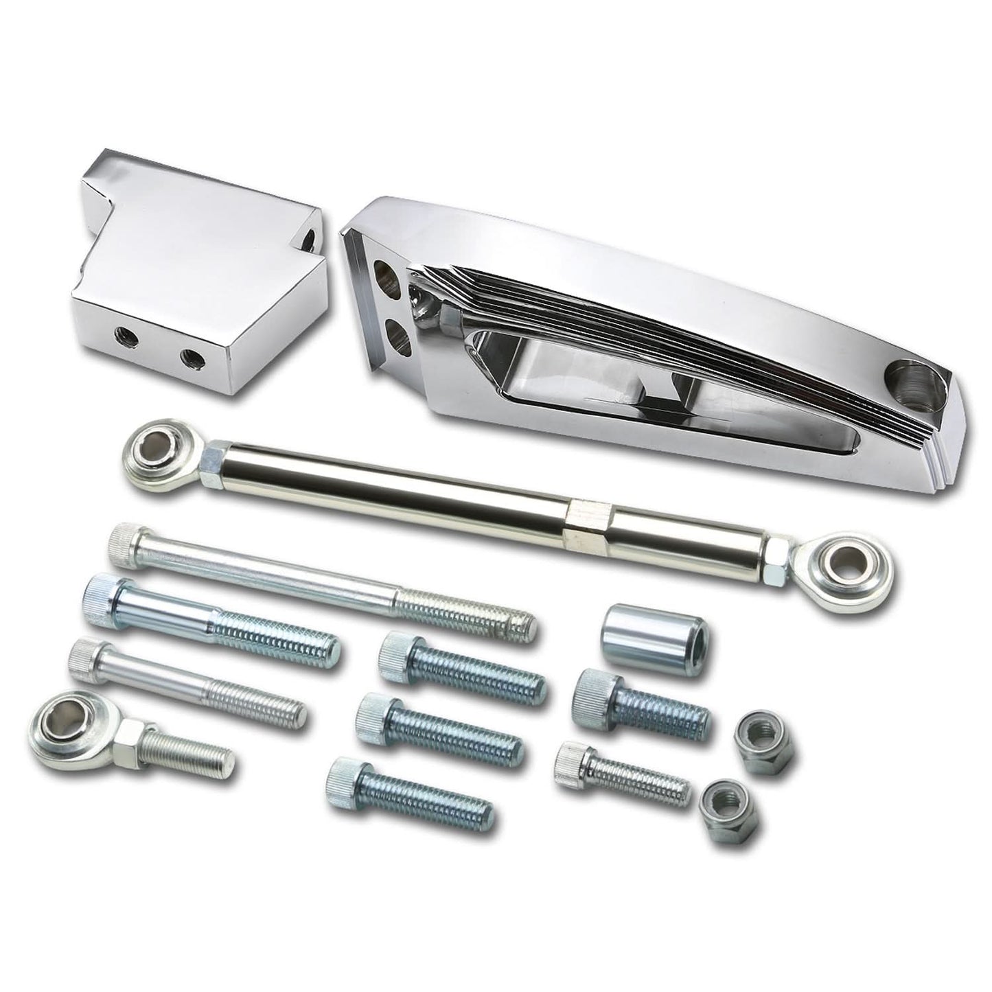 1963-1972 Chevrolet BBC A/C Bracket Set - Polished Aluminum