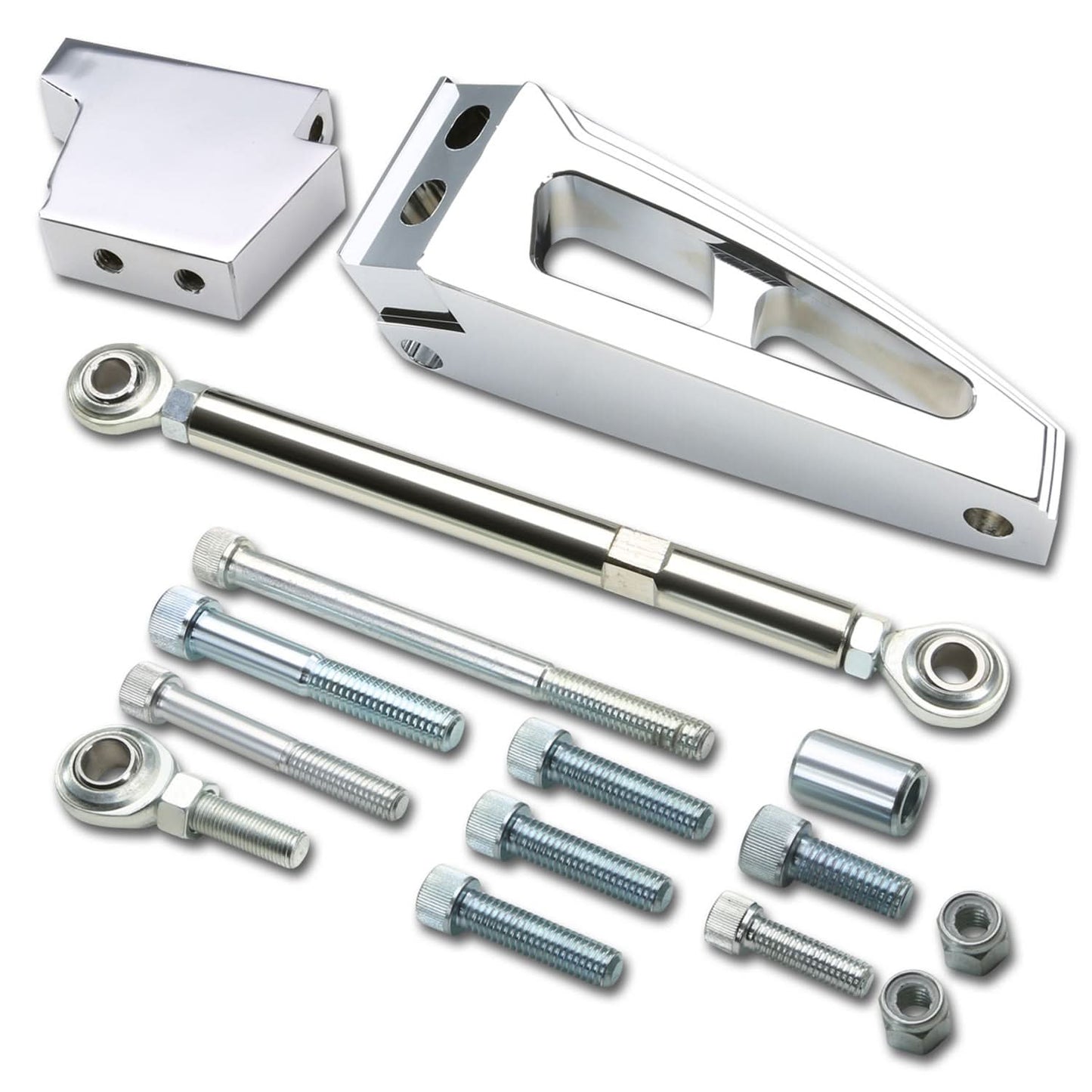 1963-1972 Chevrolet BBC A/C Bracket Set - Polished Aluminum