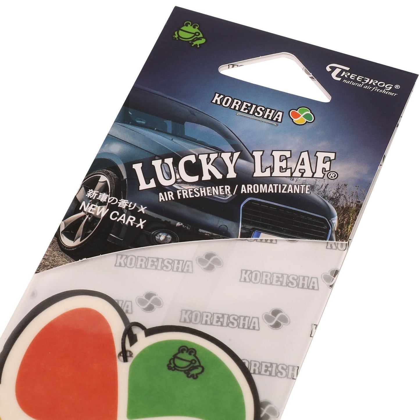 Tree Frog Lucky Leaf Koreisha New Car Air Freshener 72mm x 78mm