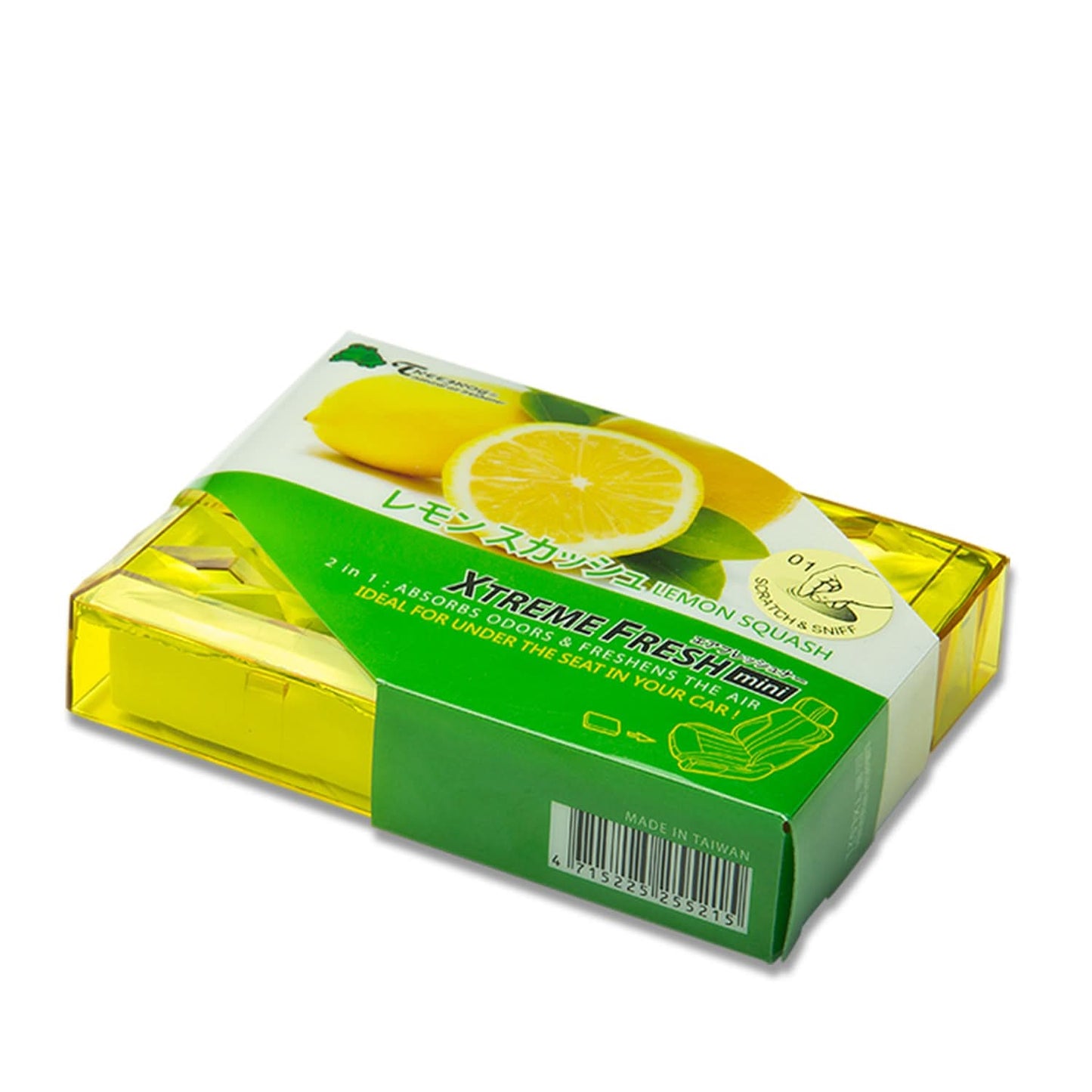 Mini TreeFrog Xtreme Fresh Lemon Squash Air Freshener 80g Brick