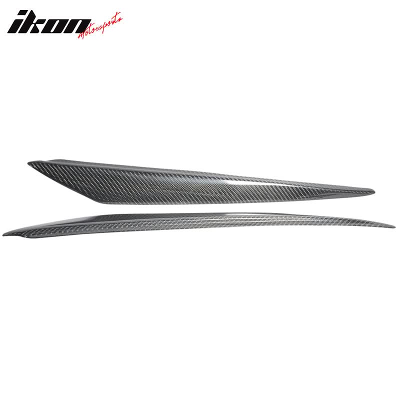 2010-2013 Mazda 3 Headlight Eye Lid Carbon Fiber Eyebrow Cover Pair